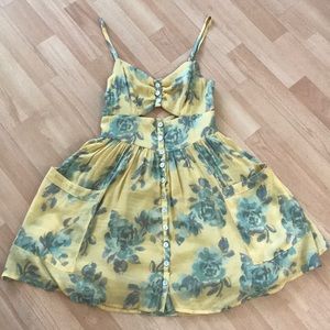 Urban Outfitters Kimchi Blue floral cut-out dress